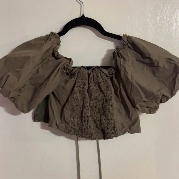 I.AM.GIA Alya Off the Shoulder Corset Top Size M Olive - Picture 5 of 5
